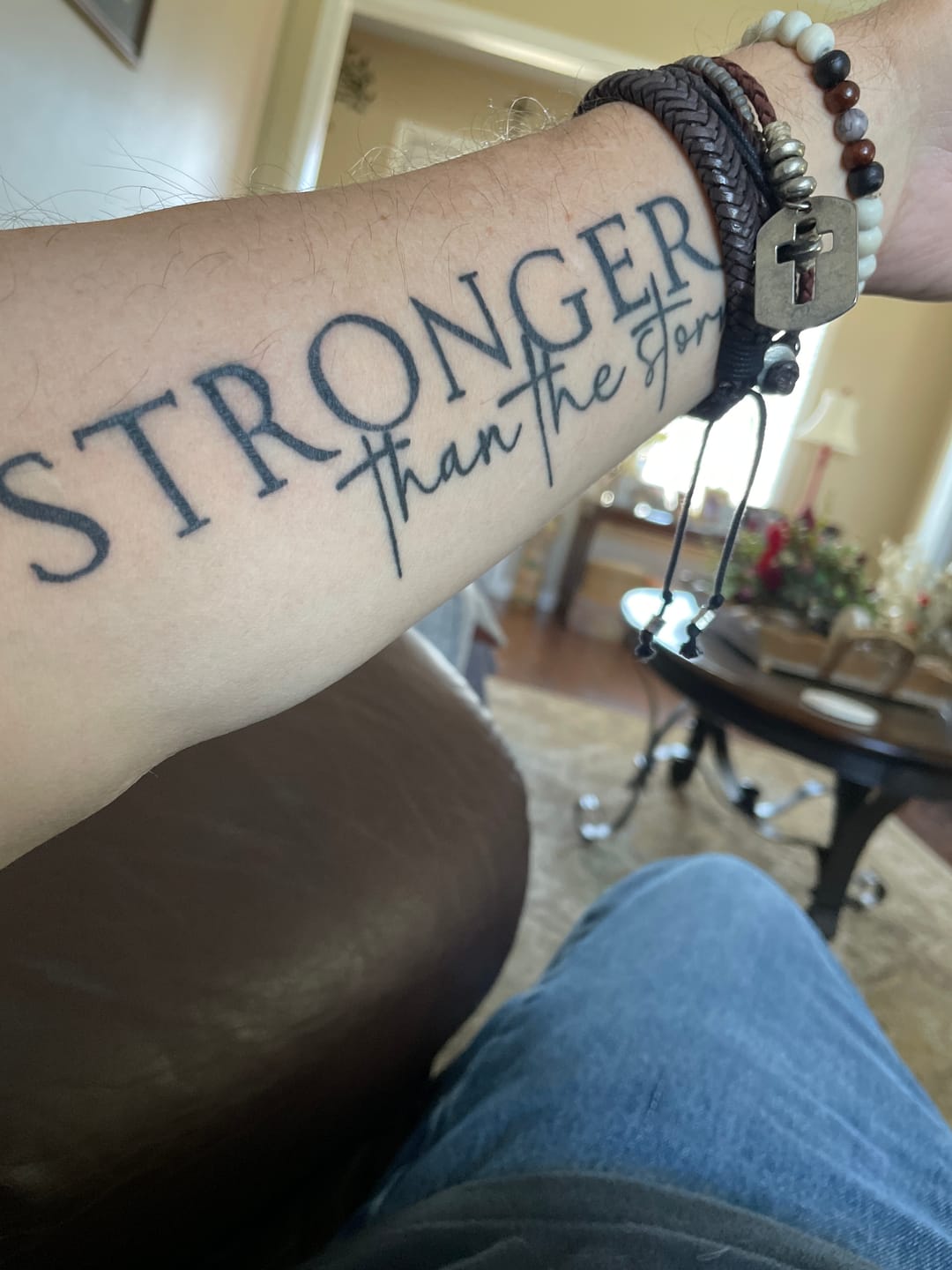 Customer photo review of Trinity Tribal WristPack- Jesus