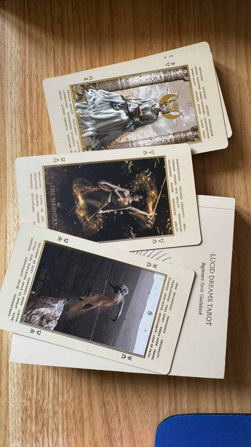 Customer photo review of Lucid Dreams Beginners Tarot • With Keywords™ {EDITION 4}