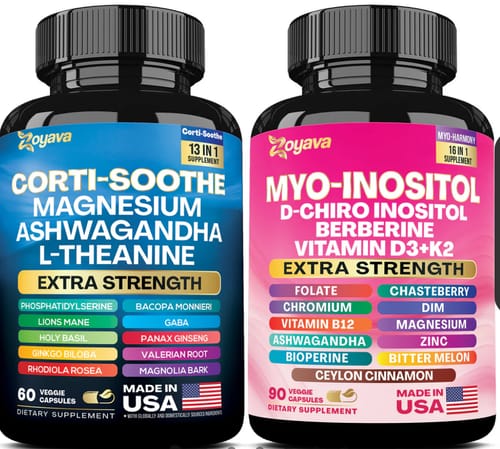 Customer photo review of Zoyava Soothe and Smooth Bundle: Cortisol 60 and Myo-Inositol 90 Capsules Supplement Bundle