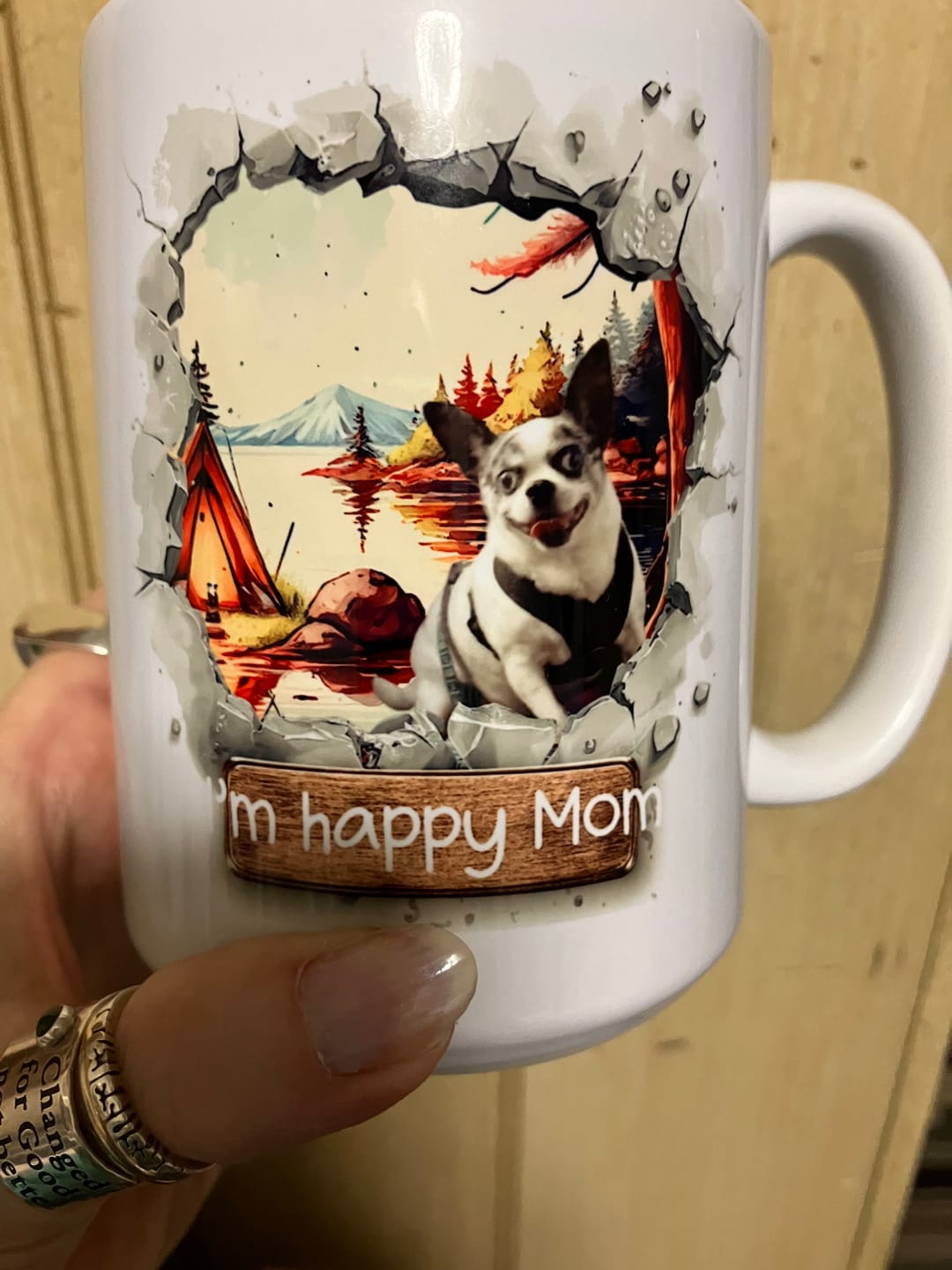 Customer photo review of Personalized 3D Mug With Your Pet Photo