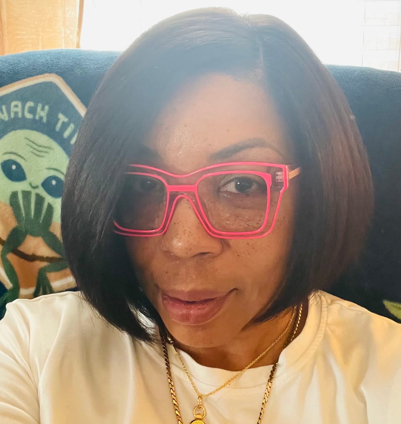 Customer photo review of Sensationnel Curls Kinks Textured Glueless HD 13x6 Lace Front Wig - 13x6 KINKY BOB 9" - Kinky Edges