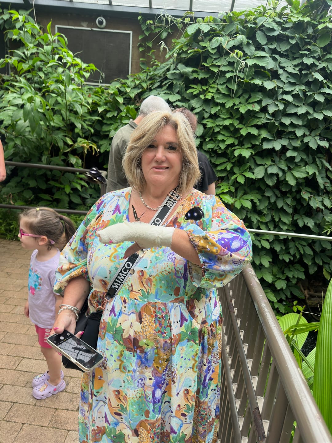 Customer photo review of Zandra Dress in Green Multi