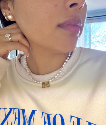 Customer photo review of 'PEARLY' Scapular Necklace
