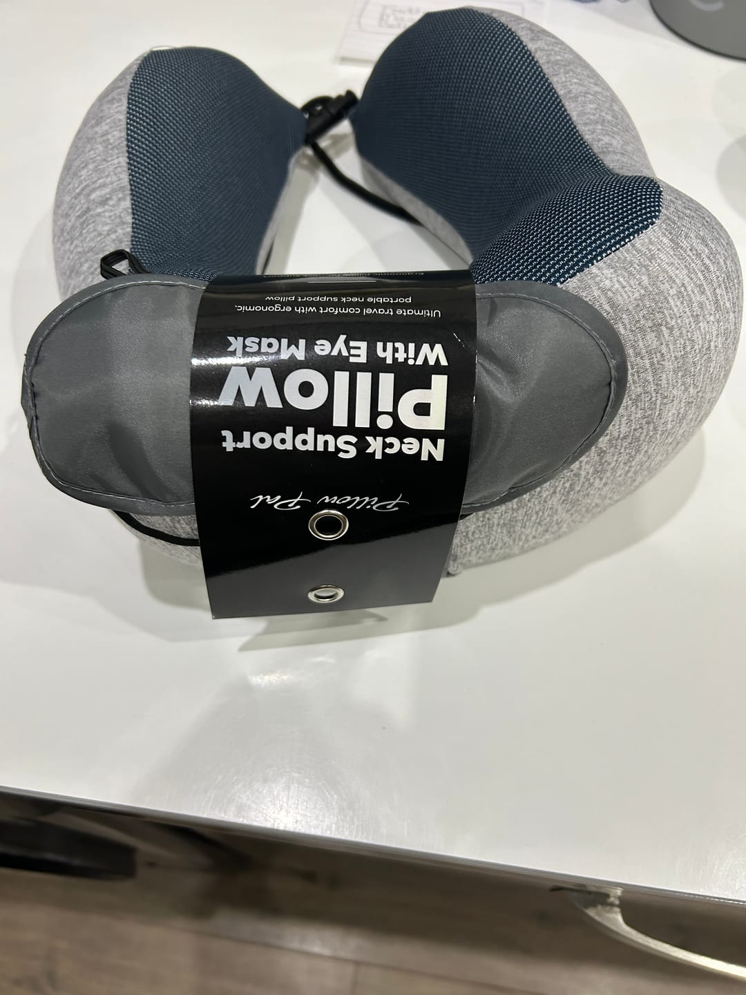Customer photo review of Navy Ergo Rest Neck Pillow