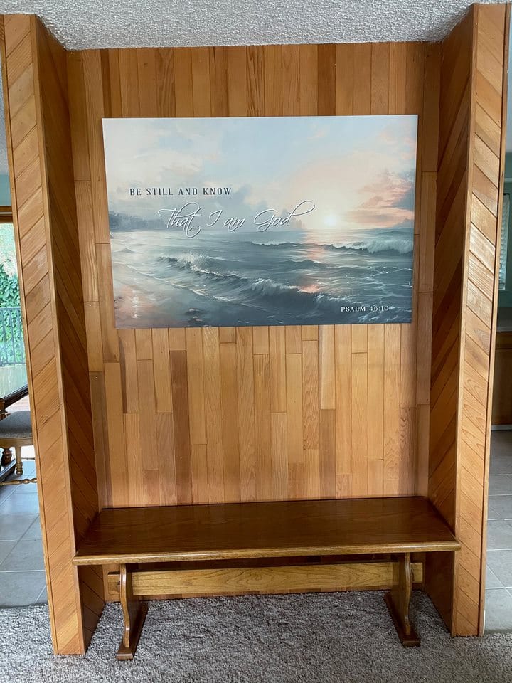 Customer photo review of Be Still and Know, Seascape, Psalm 46:10 Wall Art Canvas Print