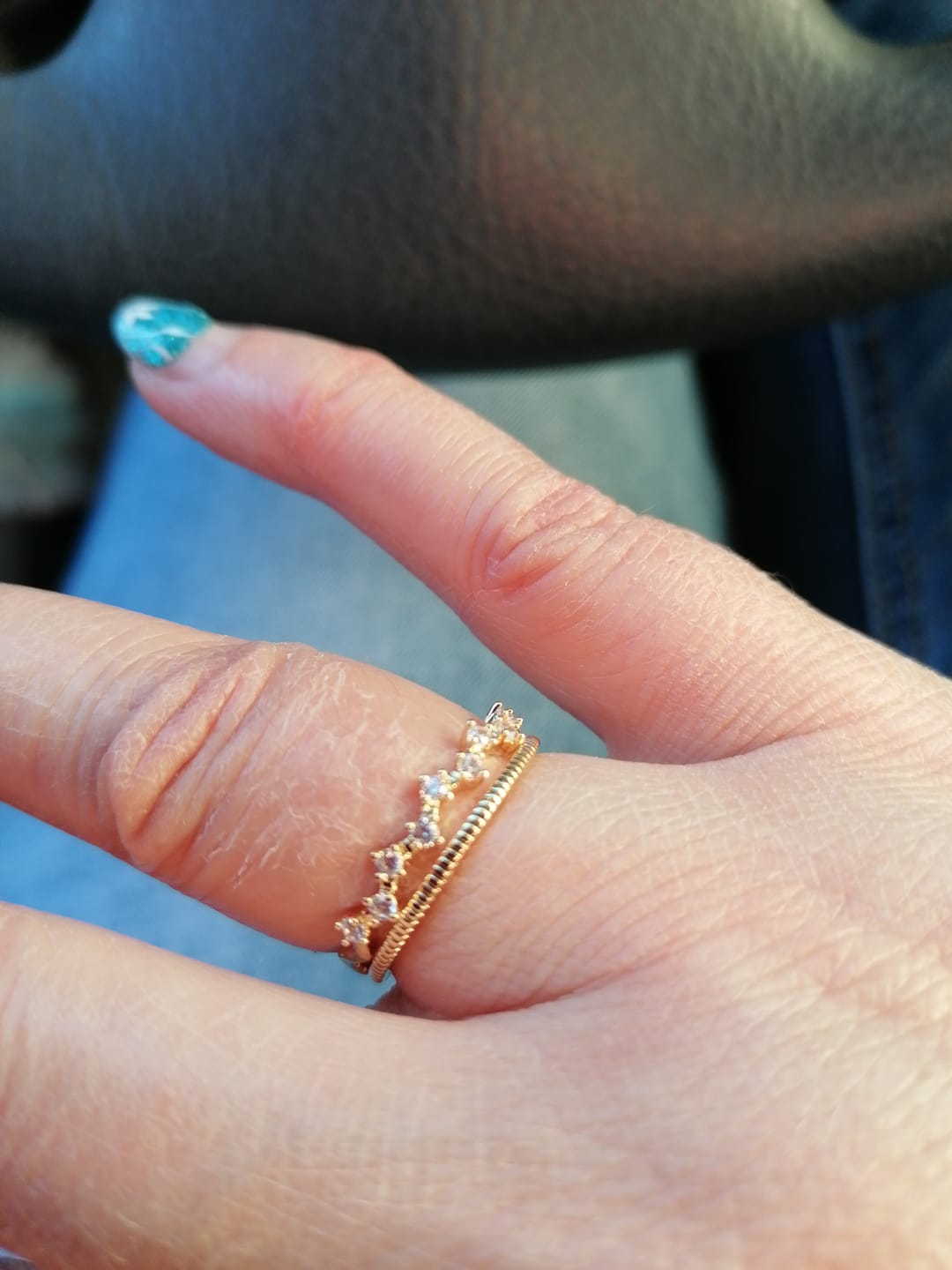 Customer photo review of Princess Crown Ring 18K Vergoldet