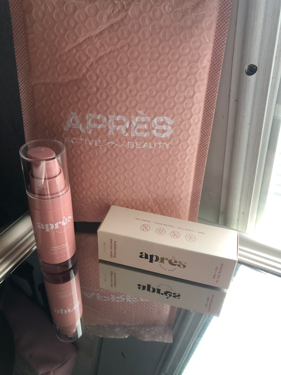 Customer photo review of Balancing Serum Face + Body Mist