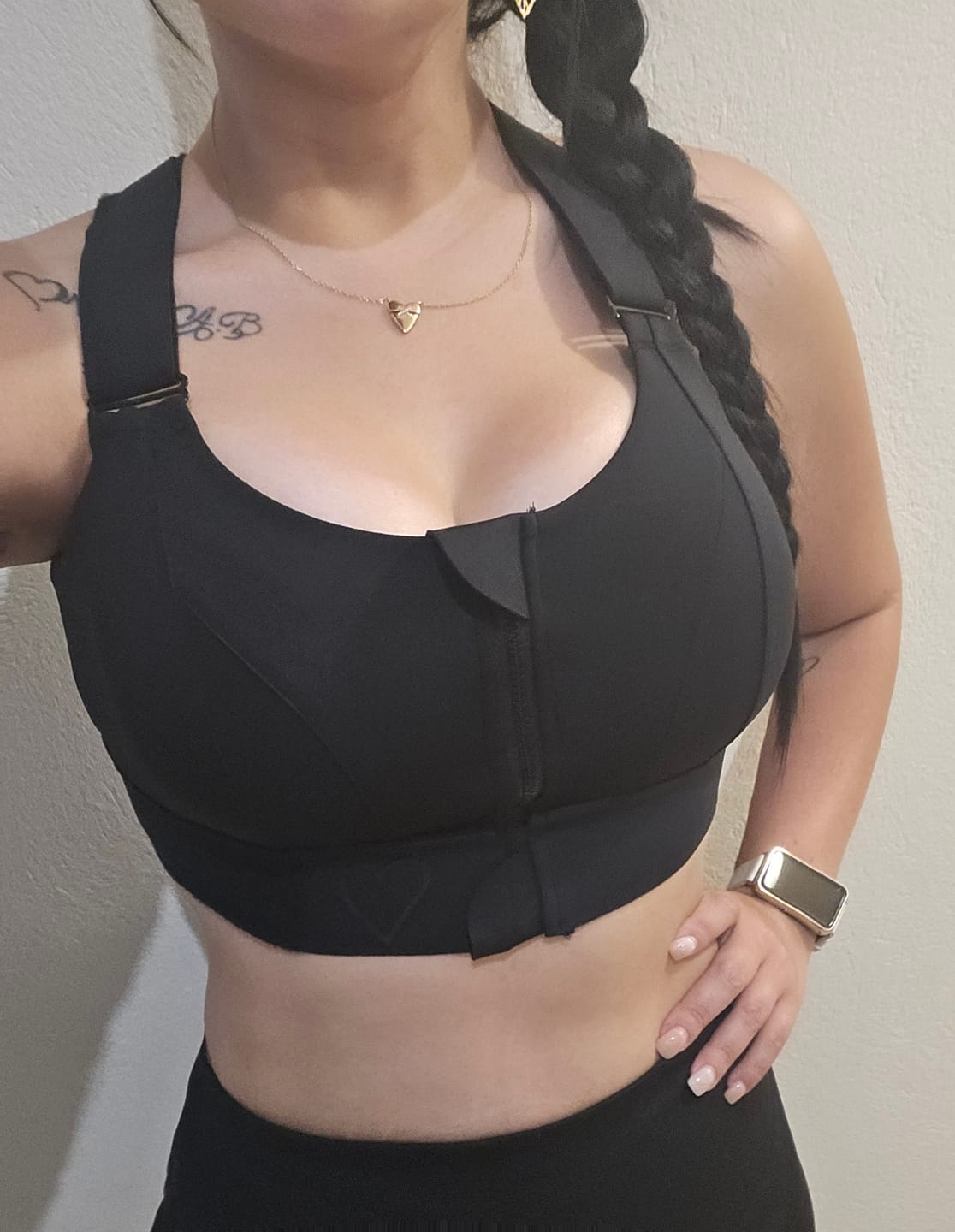 Customer photo review of Gym Bunny FlexiFit adjustable sports bra- Black