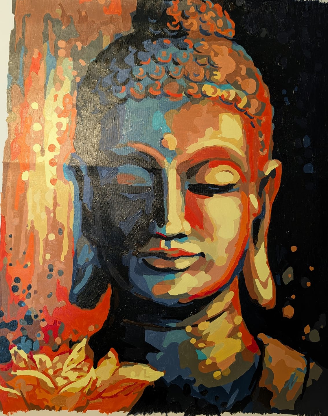 Customer photo review of Malen nach Zahlen - Buddha mit Blume