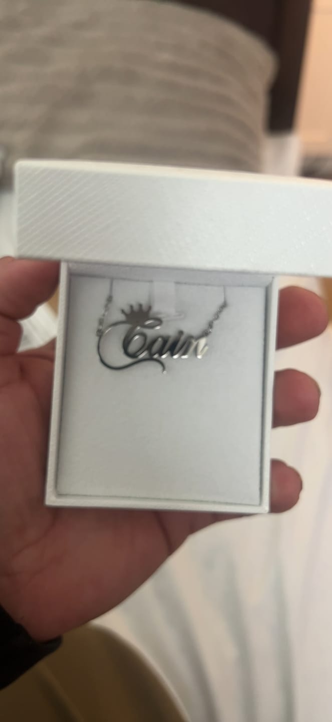 Customer photo review of Crown Name Necklace