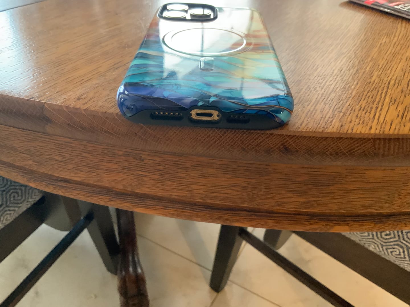 Customer photo review of Sun & Ocean Stained Glass Design 1 Print iPhone Case
