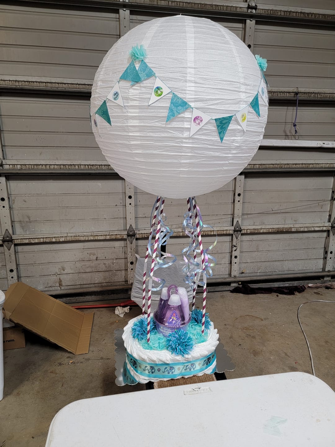 Customer photo review of 24" White Round Paper Lantern, Even Ribbing, Chinese Hanging Wedding & Party Decoration
