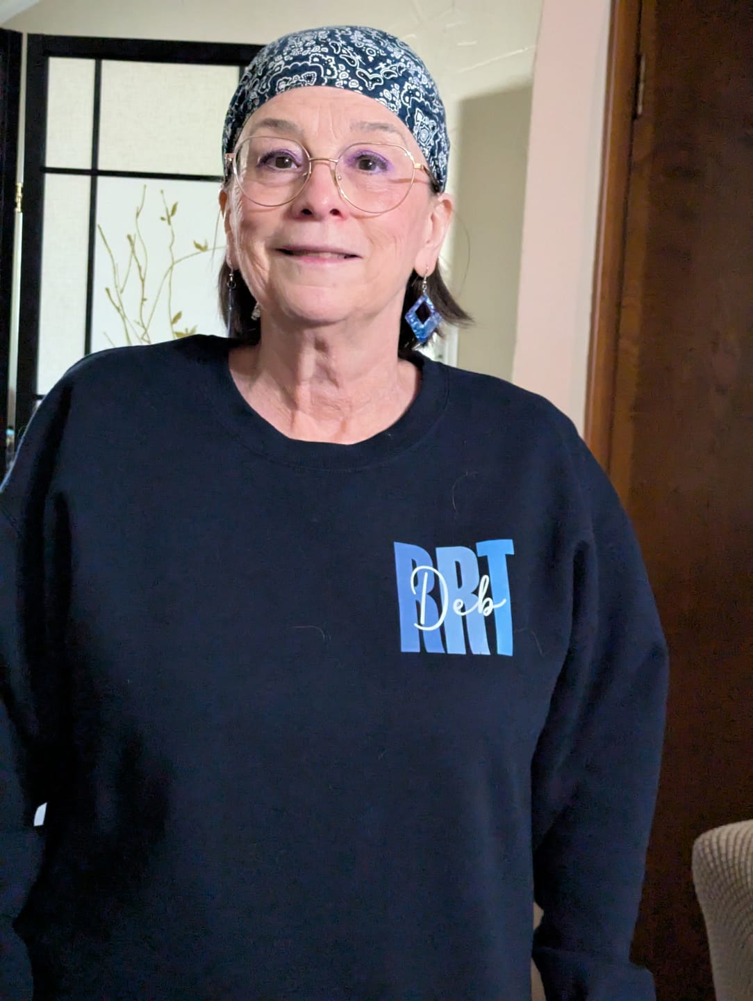 Customer photo review of Personalized Sweatshirt | Blue or Pink Certifications