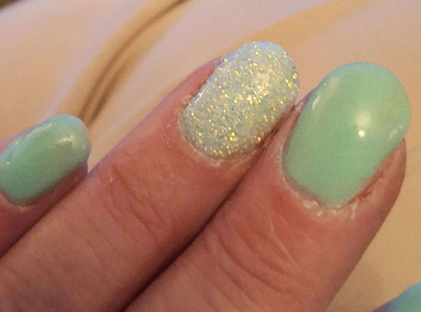 Customer photo review of Diamond White Dipping Powder