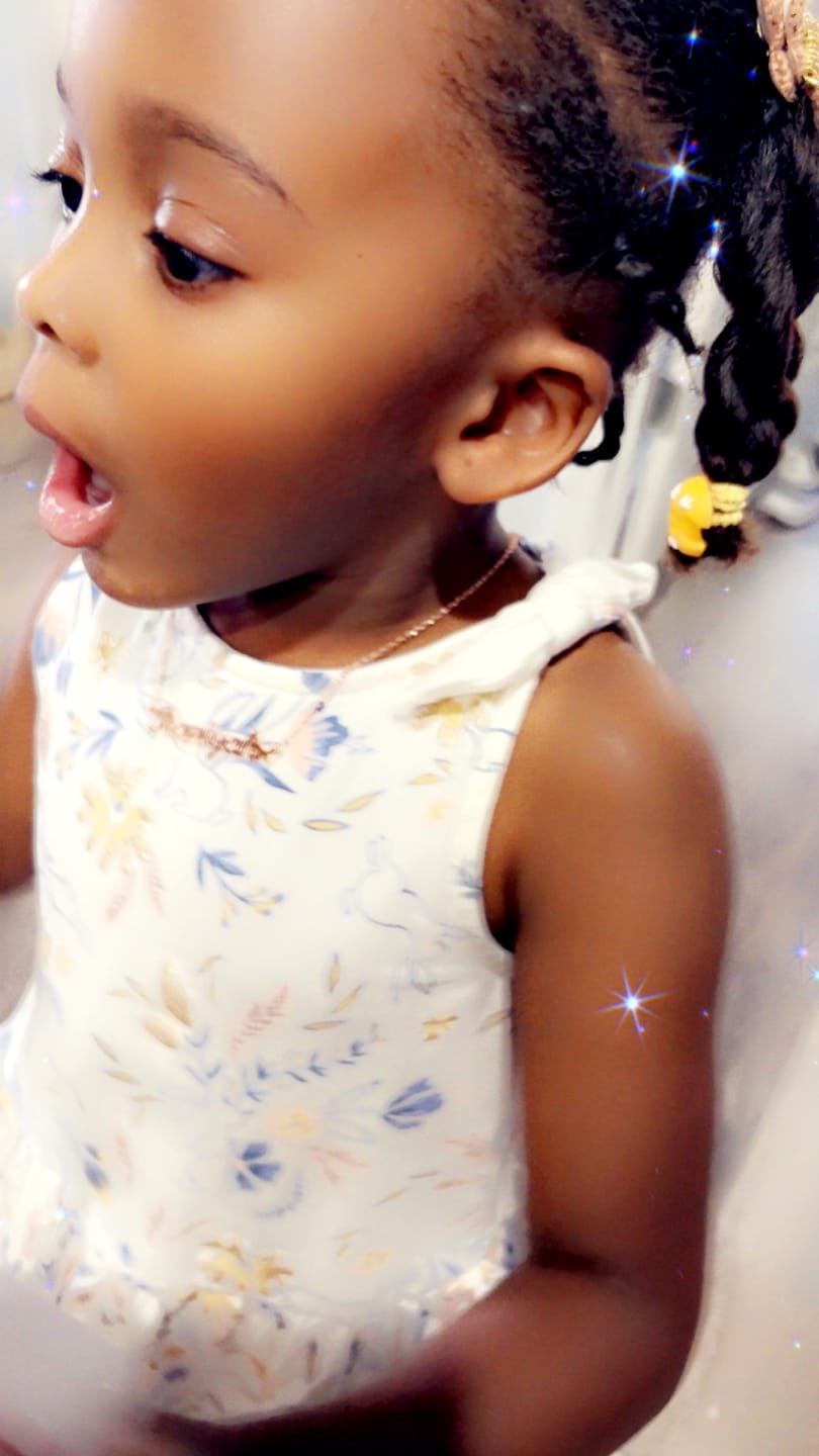 Customer photo review of Kids Butterfly Name Necklace