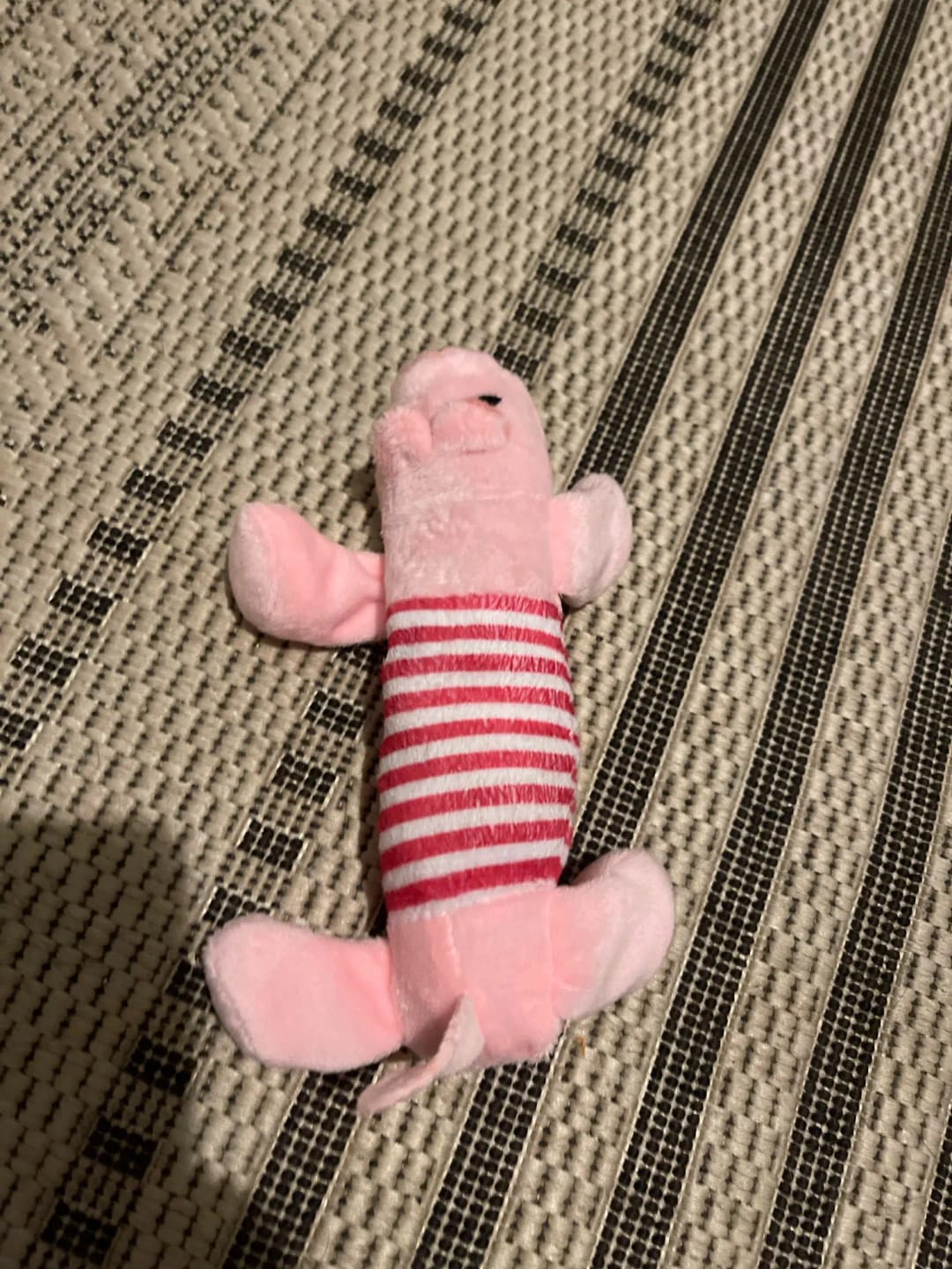 Customer photo review of Simulated Animal Stuffingless Plush Squeaky Dog Toy