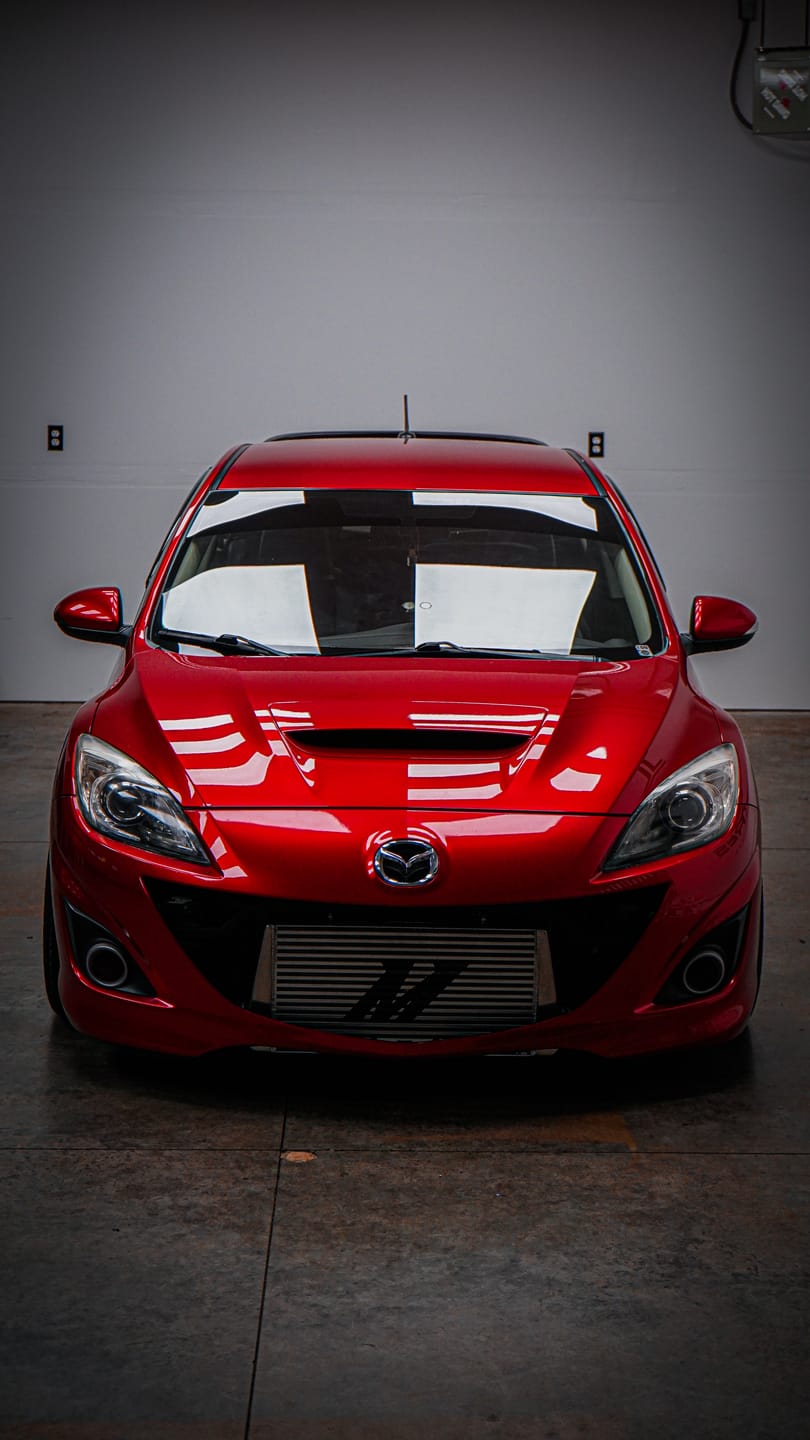 Customer photo review of Glossy Metallic Vampire Red Vinyl Wrap