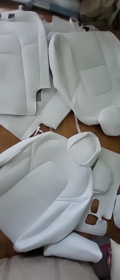 Customer photo review of EVAAM® Leather Full Seat Covers for Tesla  Model 3/Y/S/X