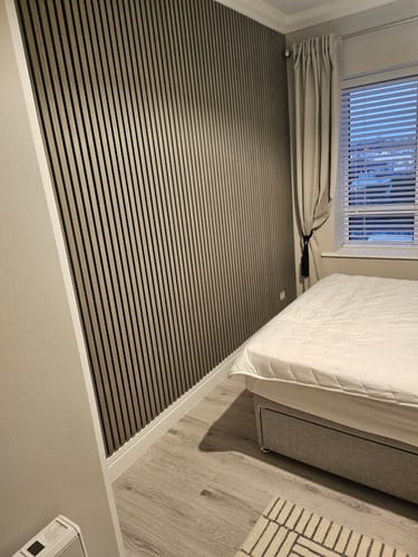 Customer photo review of Wooden Wall Panel | Natural Oak | Premium 3-sided Wood Veneer