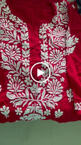 Customer video review of Ferisha Red Modal long kurta