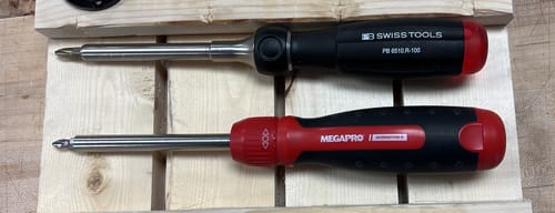 Customer photo review of PB Swiss Tools PB 6510.R-100 Insider Pro Ratcheting Bit Screwdriver, 100mm, w/ 10 Bit Magazine