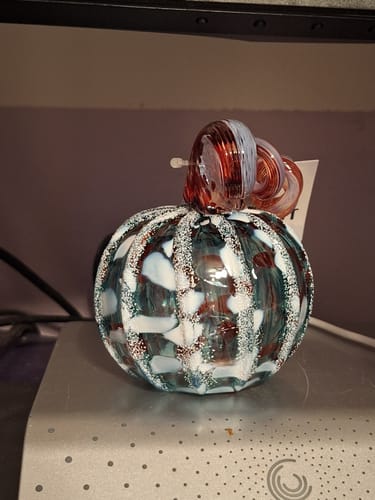 Customer photo review of $39 Mystery Glass Pumpkin