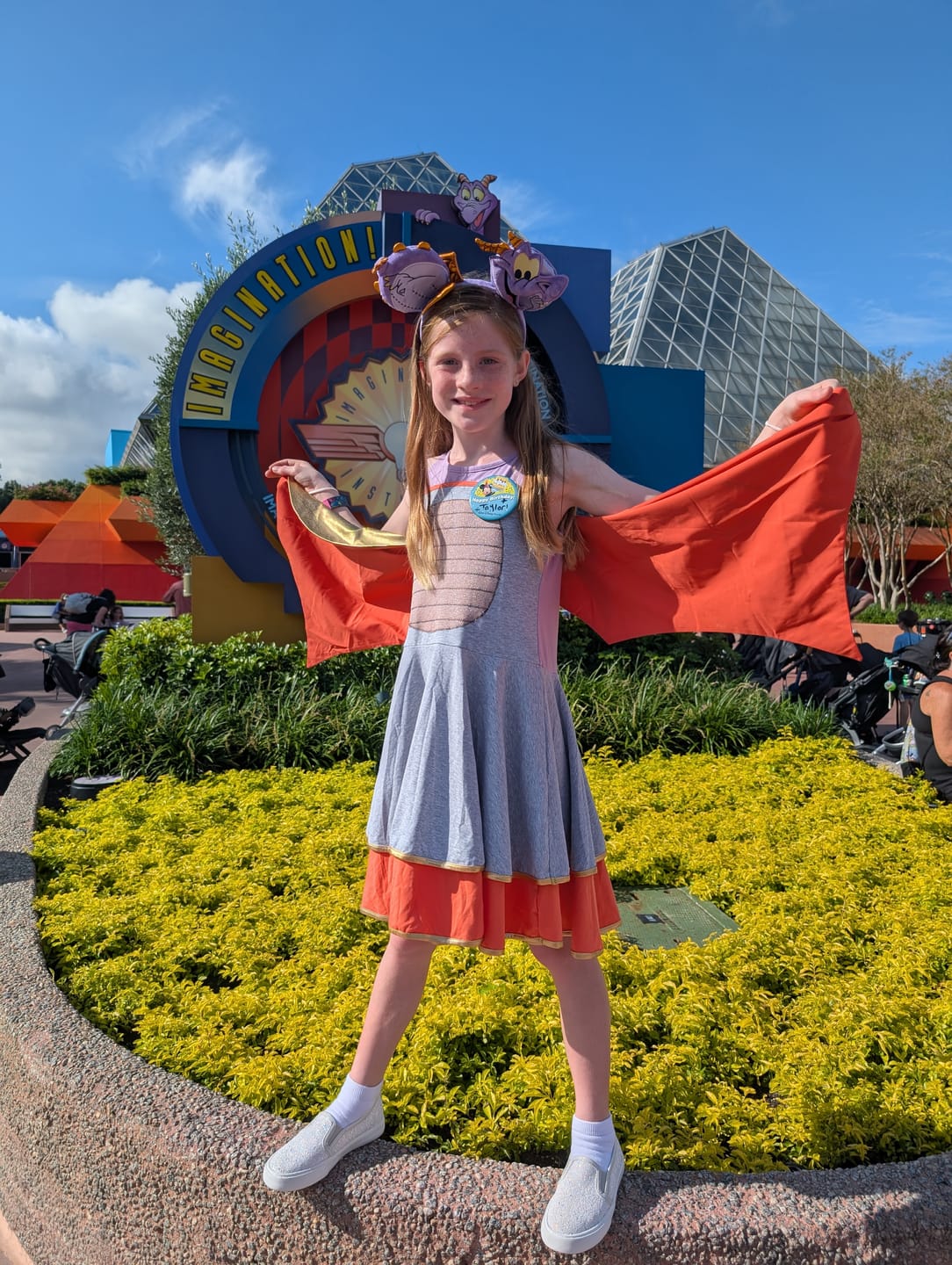 Customer photo review of The Imagination Purple Dragon Twirl Dress