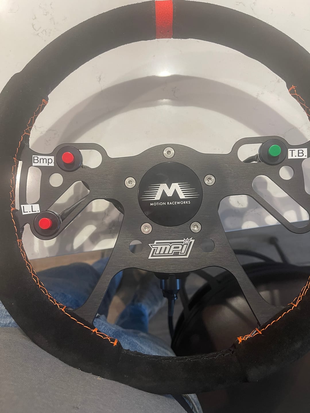 Customer photo review of Motion Raceworks Momentary Small Push Button w/6' Wound Cord (Red or Green)