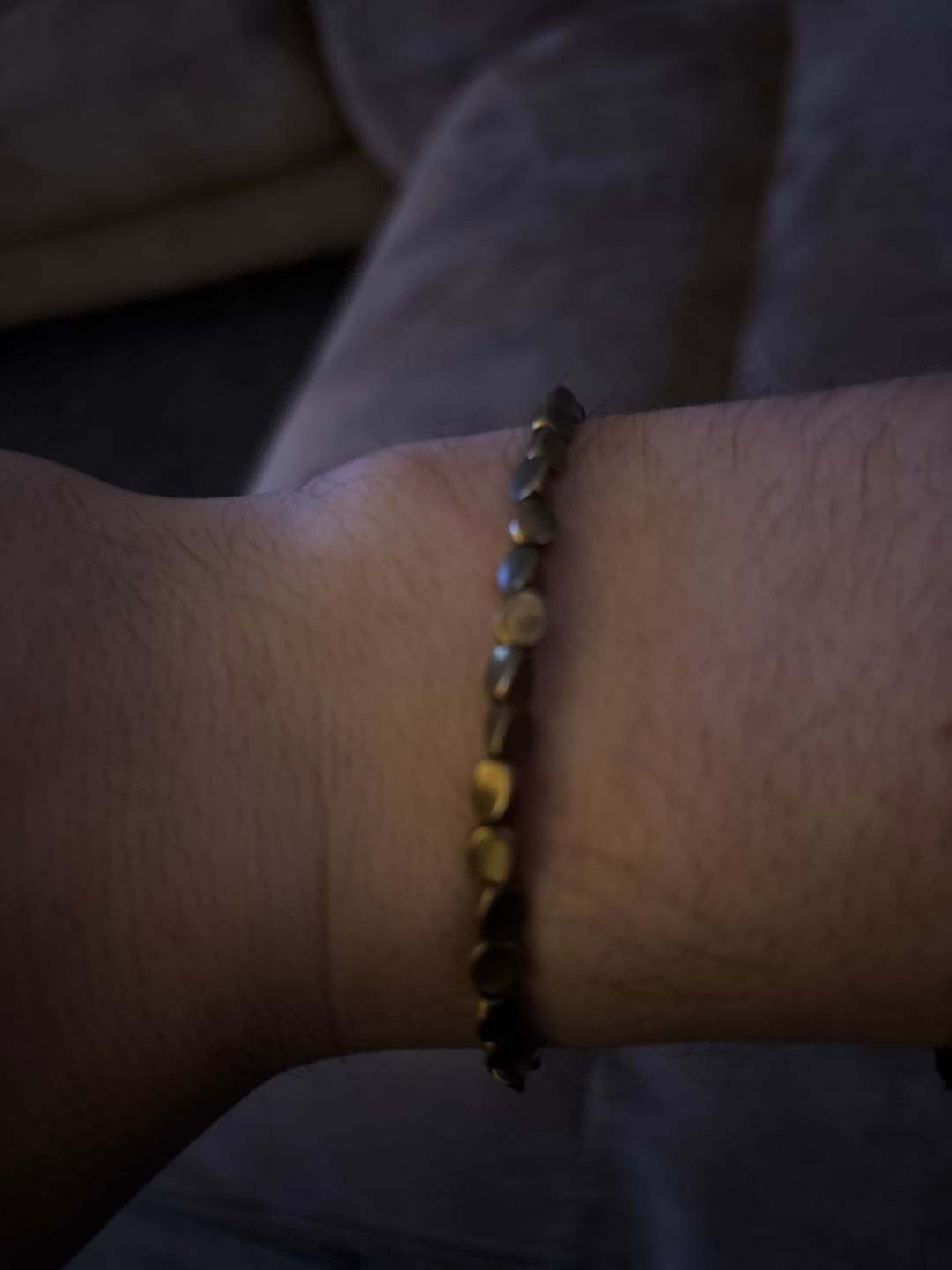 Customer photo review of Buddha Stones Tibetan Copper Beads Healing Luck Bracelet