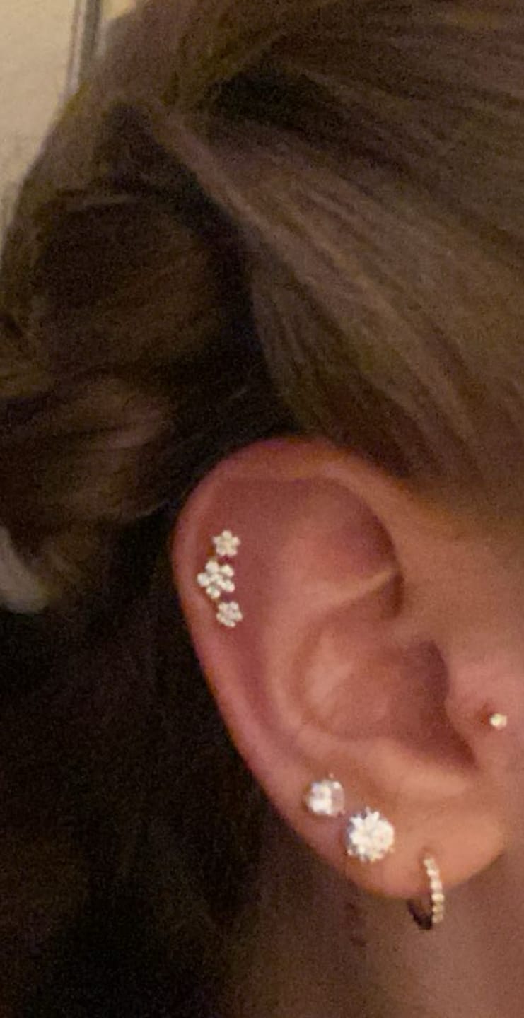 Customer photo review of Flowerish Piercing | Titan