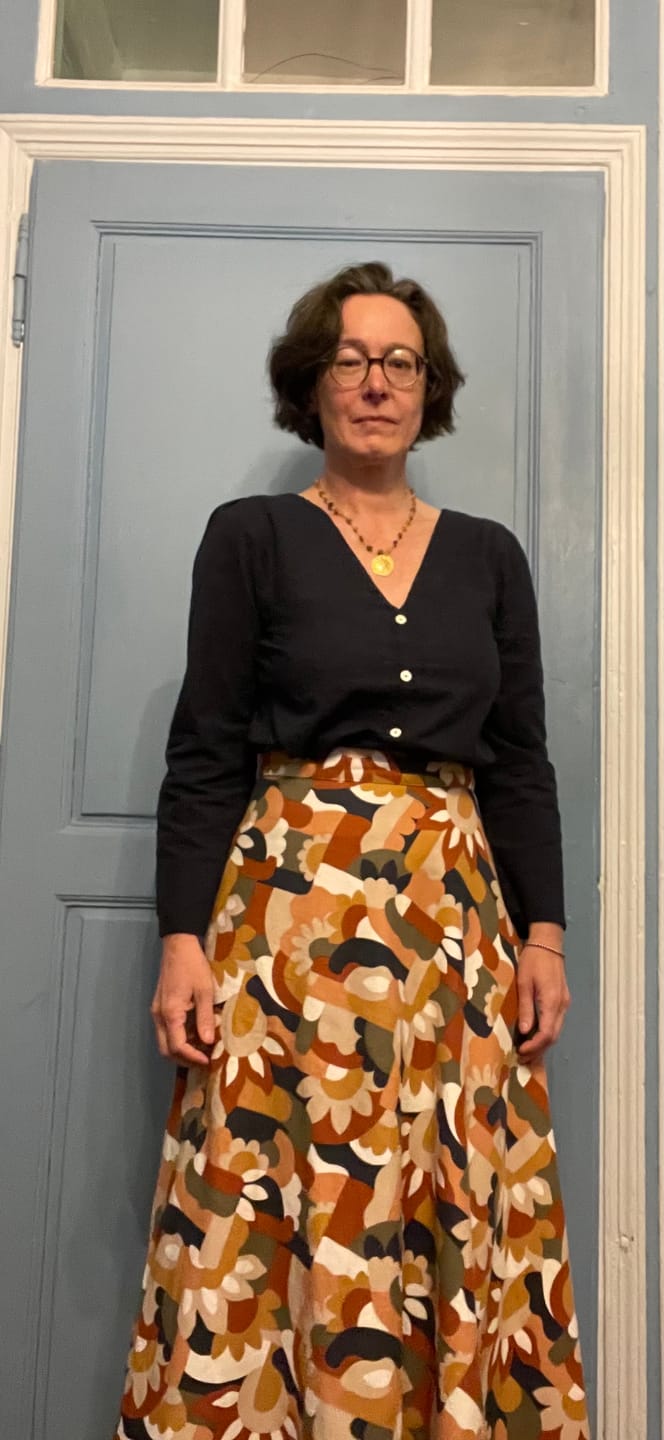 Customer photo review of Blouse Flora - broderie bleu marine