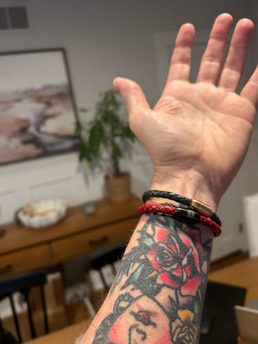 Customer photo review of Leather Single Wrap