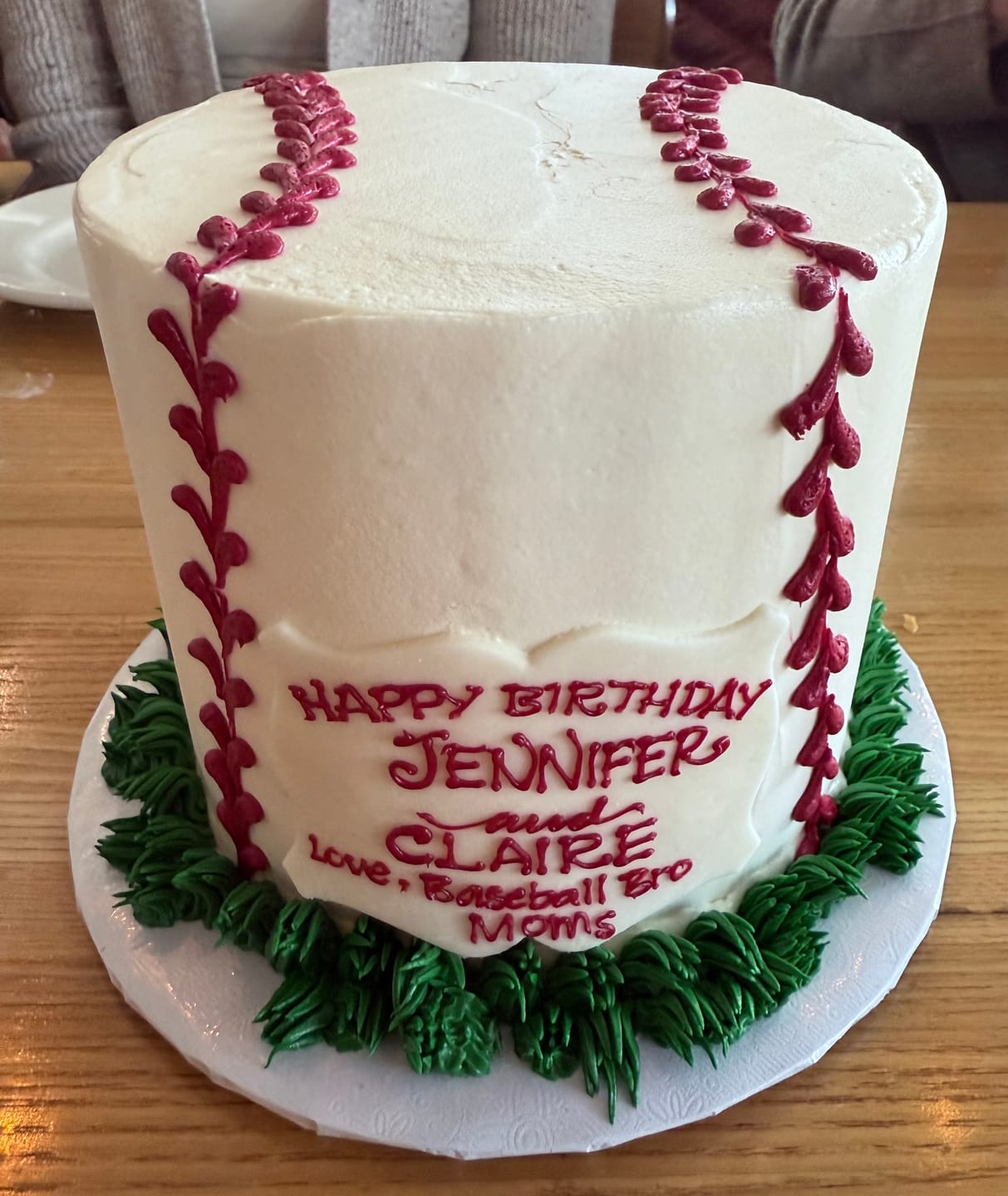 Customer photo review of Baseball Cake