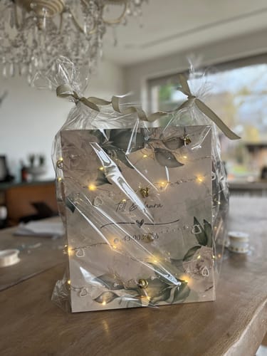 Customer photo review of Leonardo Gläser mit Gravur im "Wedding Love" Design als Set