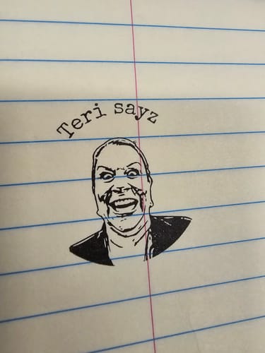 Customer photo review of Face Stamp﹘ Self-Inking Stamp