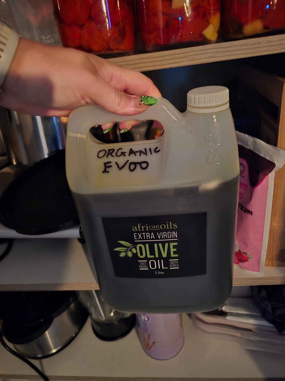 Customer photo review of 5l Certified Organic Extra Virgin Olive Oil (Org De Rac)