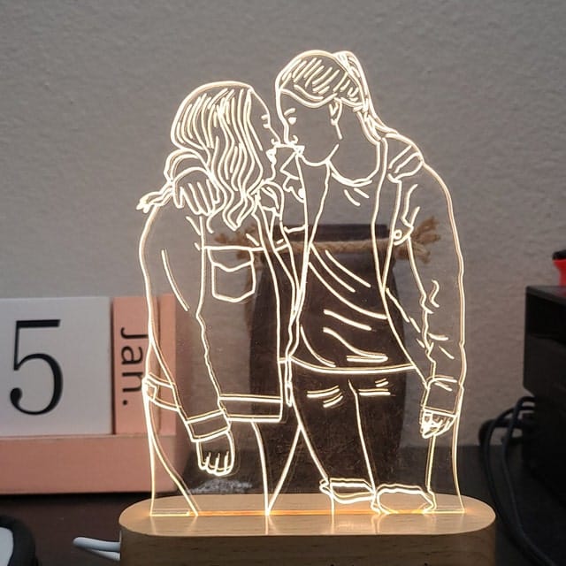 Customer photo review of Custom Photo 3D Lamp
