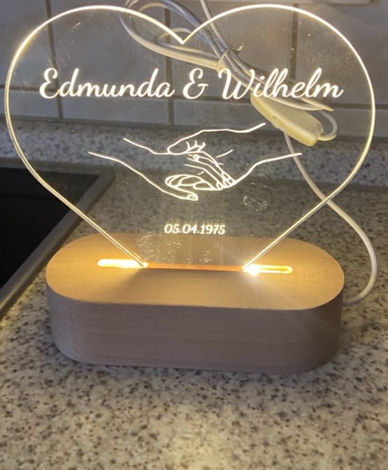 Customer photo review of Euer Liebeslicht zu Jahrestag/Hochzeit mit Datum