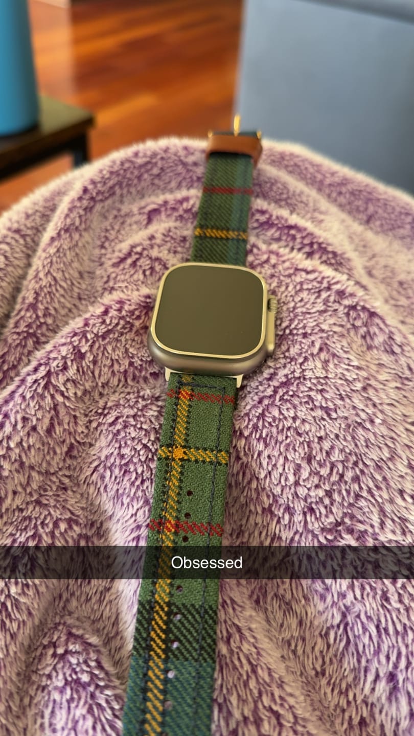 Customer photo review of Custom Tartan Apple Watch Straps