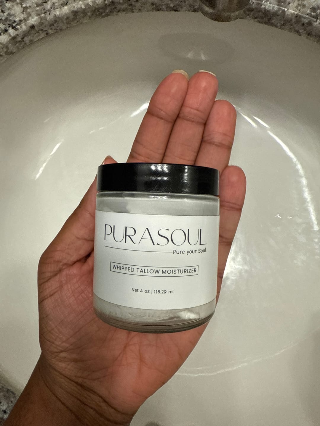 Customer photo review of Whipped Tallow Moisturizer