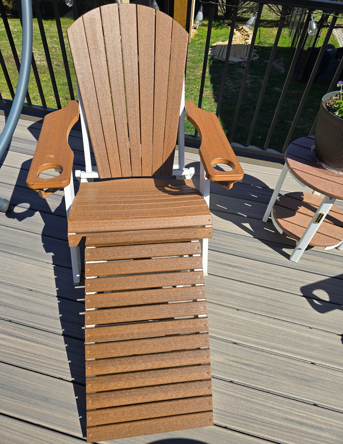 Customer photo review of DuraWeather Poly® Universal Folding Ottoman Footrest - Ships Fully Assembled