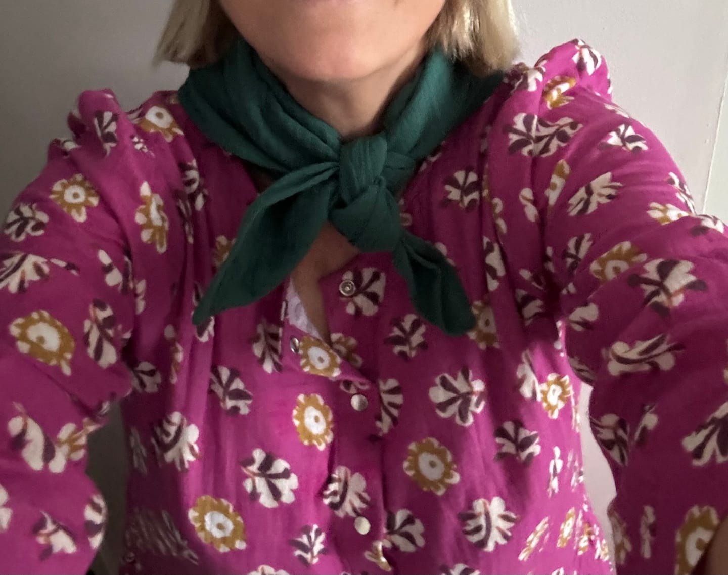 Customer photo review of Robe Eglantine - double gaze de coton Songe boisé