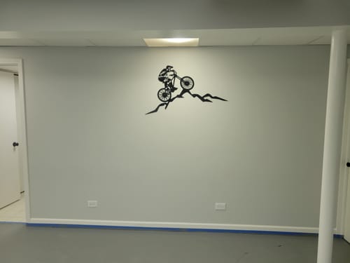 Customer photo review of Mountain Biker  - Metal Wall Art