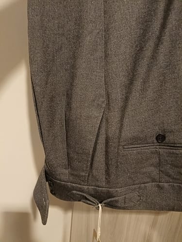 Customer photo review of Solid Color Straight Washed Suit Trousers