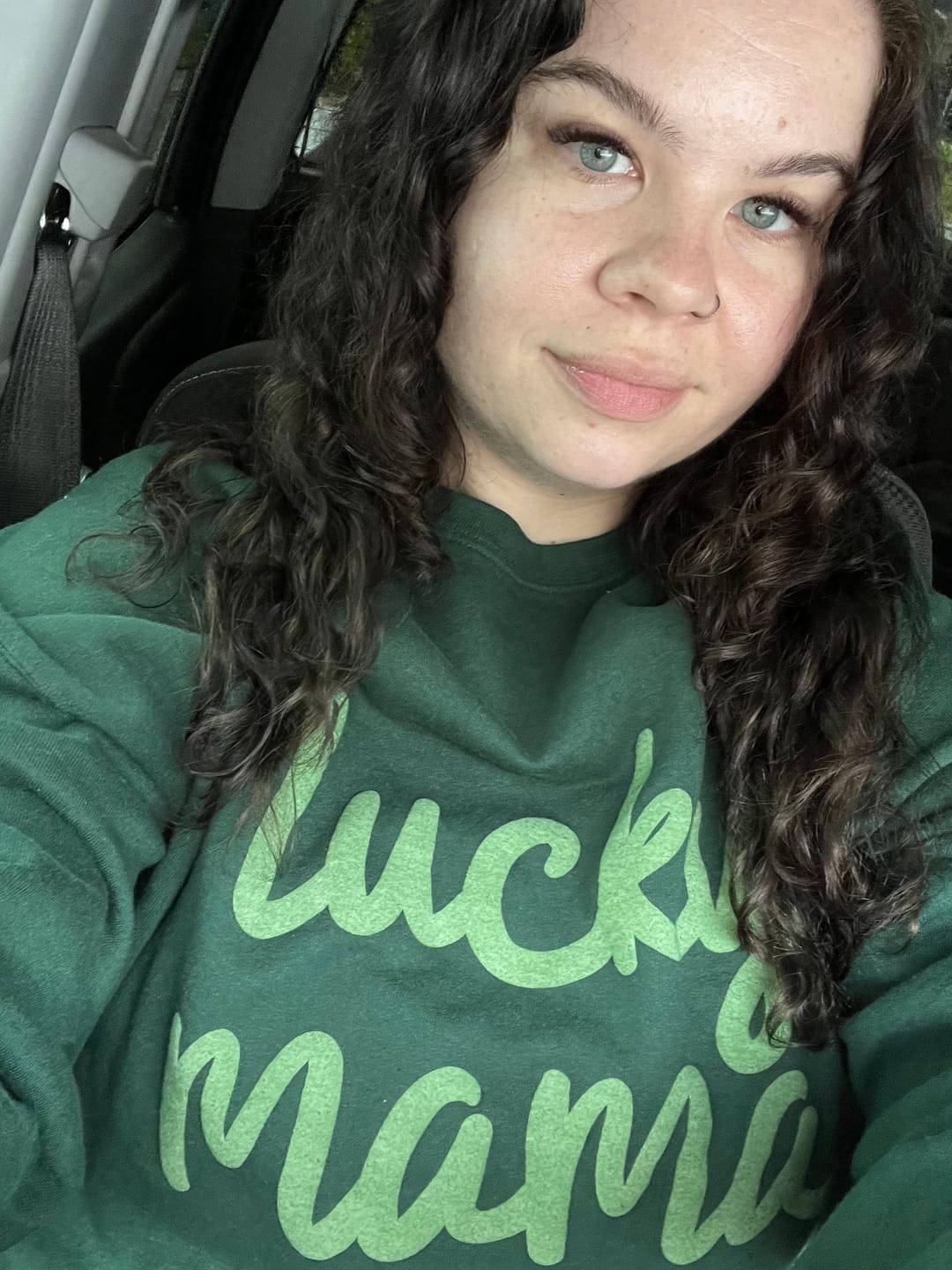 Customer photo review of lucky mama • Forest Pullover