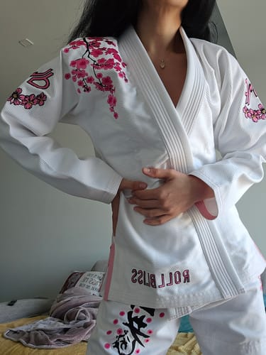 Customer photo review of Geisha Inspired BJJ Gi White