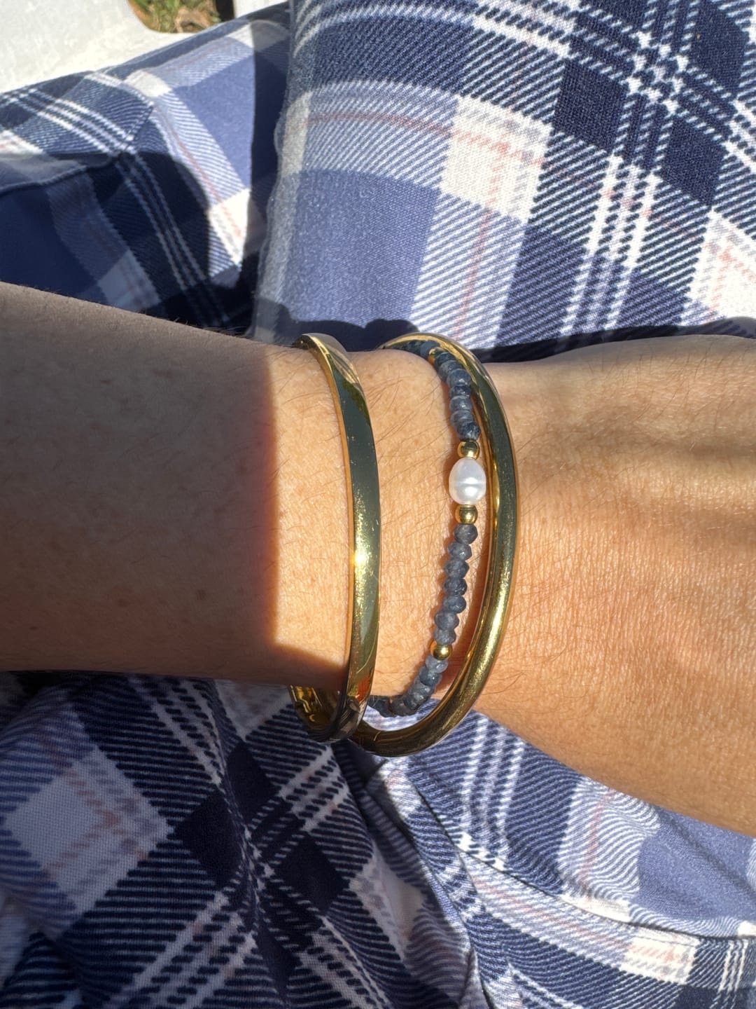 Customer photo review of Rina Gold Bangle
