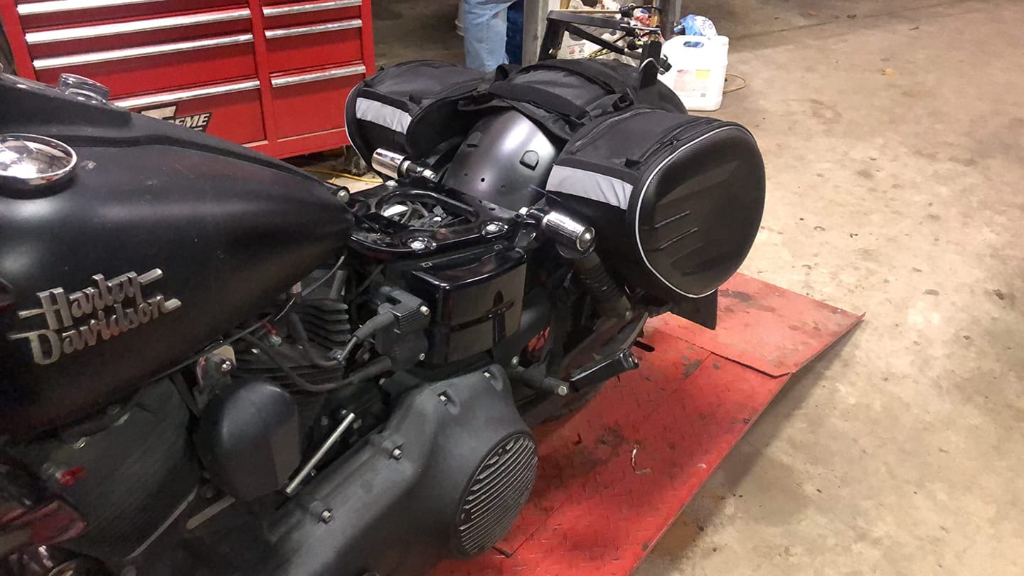 Customer photo review of Pair of Universal Waterproof Motorcycle Pannier Side Saddle Bags - Ideal for Gifts