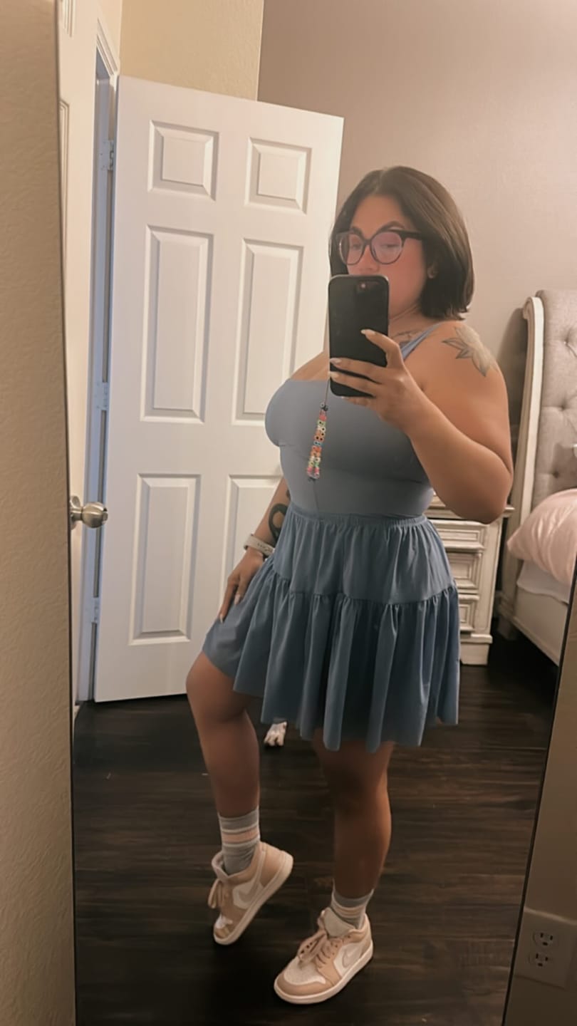 Customer photo review of Square Neck One Piece Short Jumpsuit