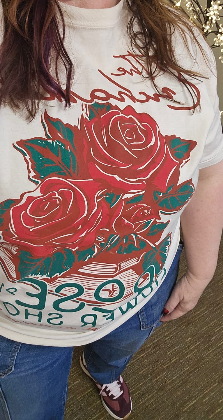 Customer photo review of Enchanted Rose Flower Shop Shirt